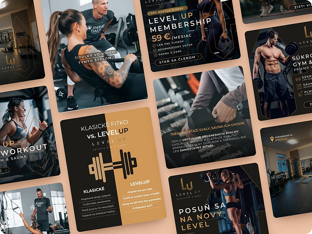 Kampane a komunikačné materiály pre LevelUp Group